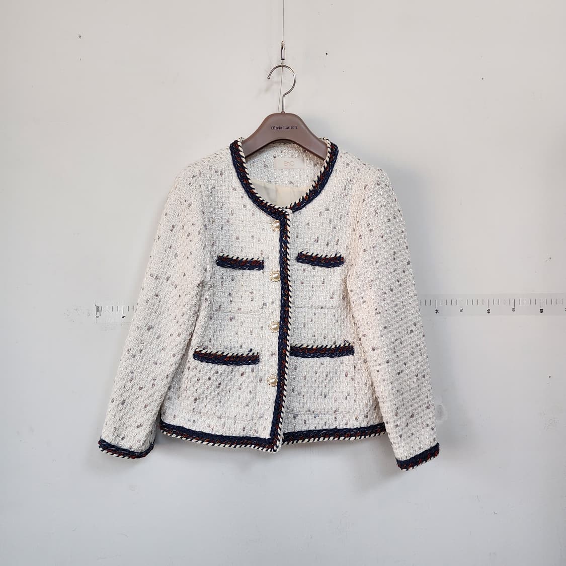 ENC 트위드 자켓 아이보리 상품이미지1