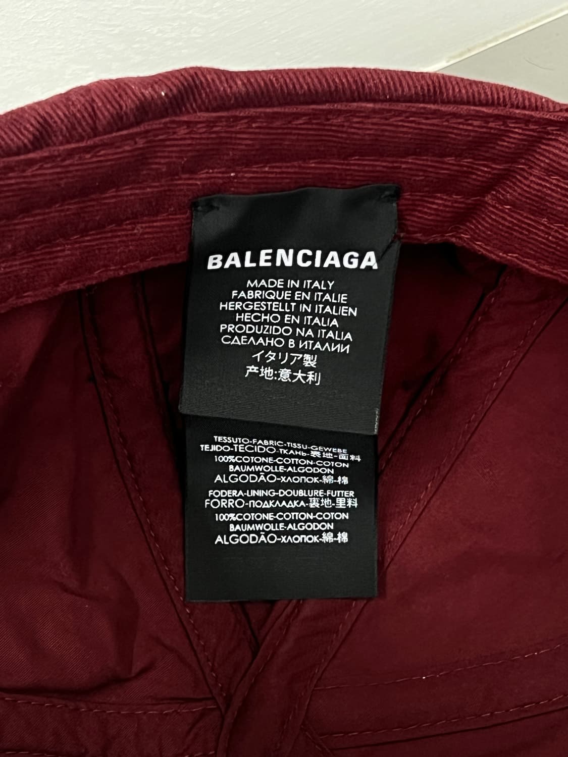 발렌시아가 버건디 바이저 볼캡 상품이미지8