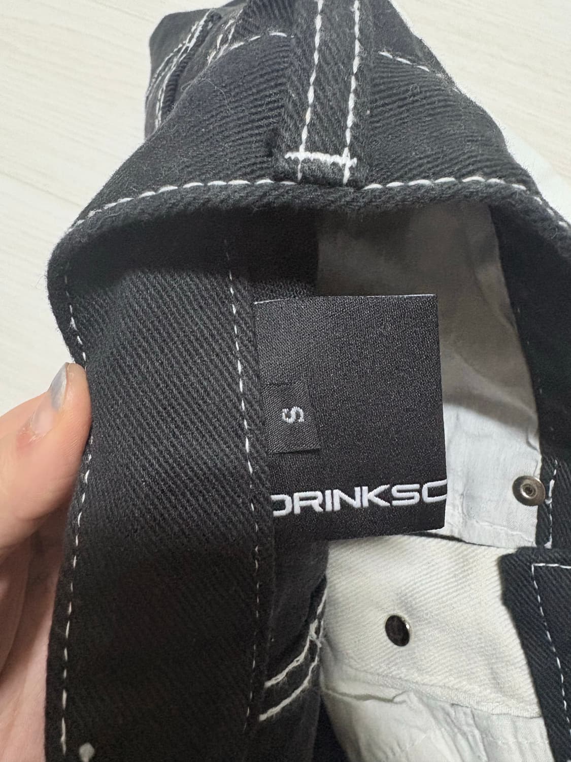 DRINKSCANCODE 투톤 데님 미니스커트 s사이즈  상품이미지4