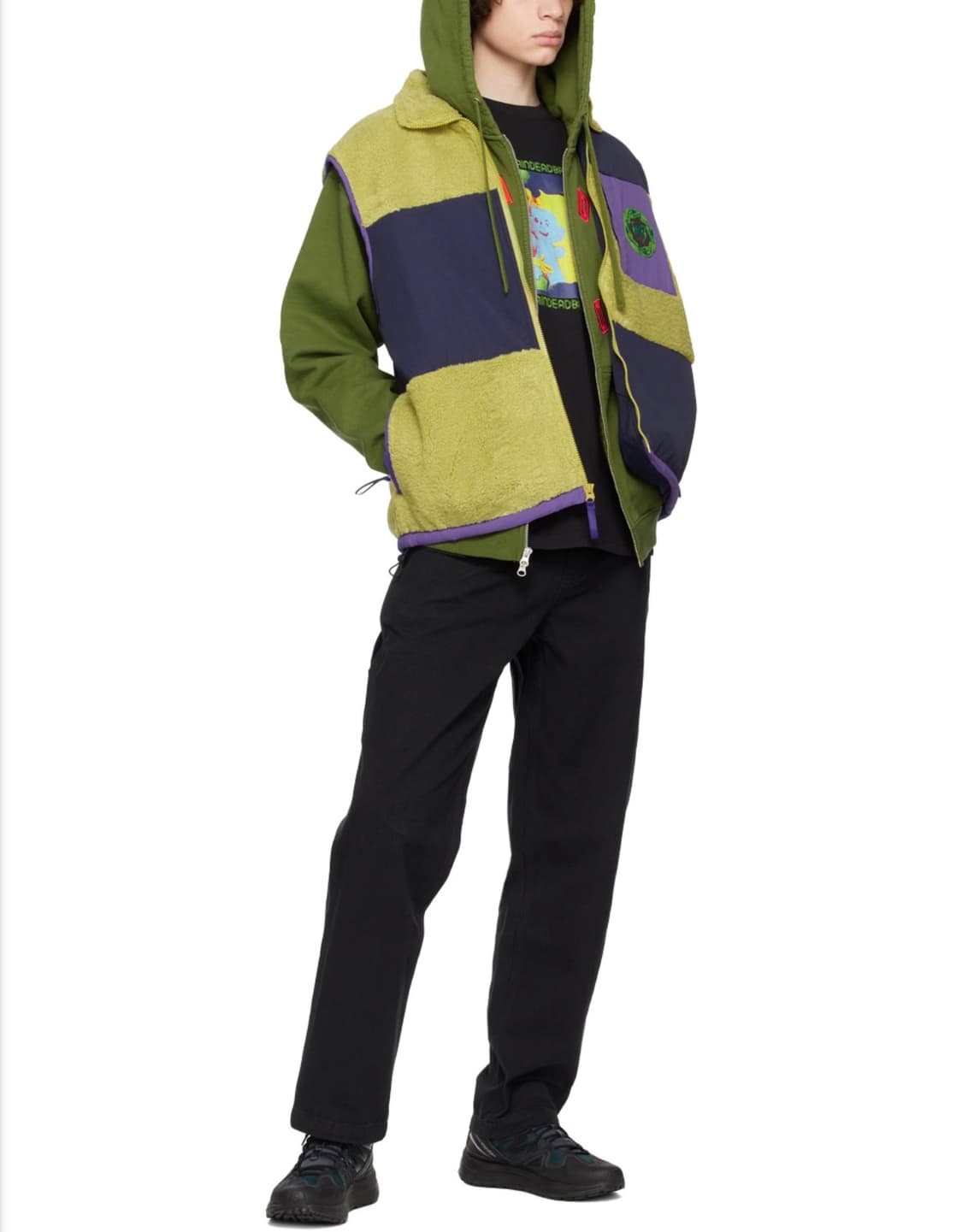 브레인데드 블랙 워시드 카펜터 트라우저 팬츠 바지 XL 상품이미지4