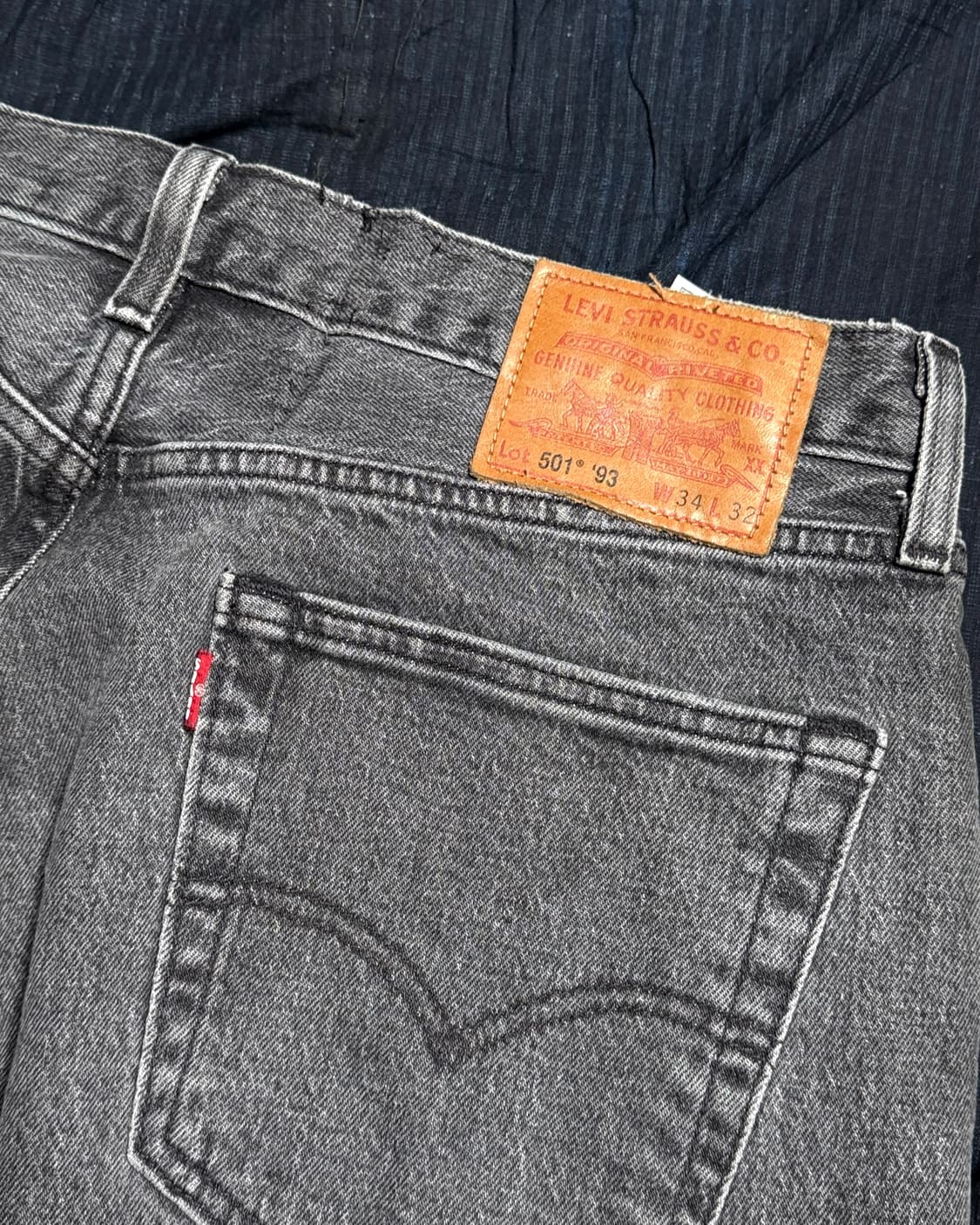 리바이스 501 93 스트레이트핏 그레이 데님 팬츠 34 상품이미지6