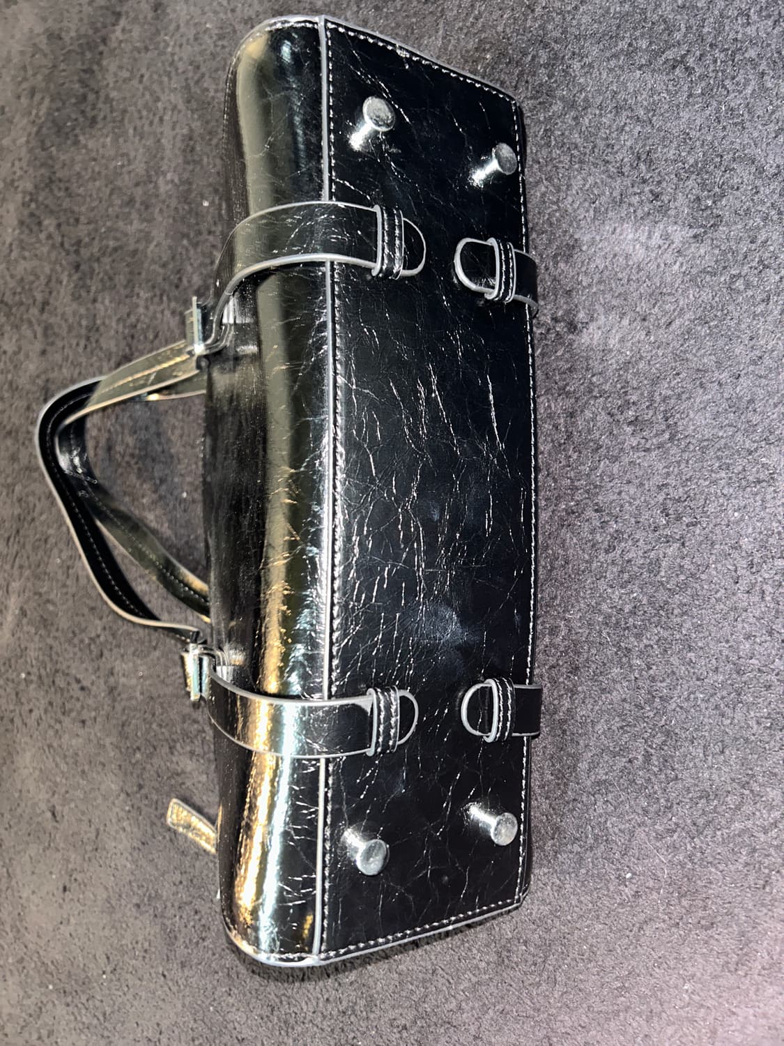 Takeapicture Gallery Shop 블랙 플라워 패턴 숄더백 상품이미지6