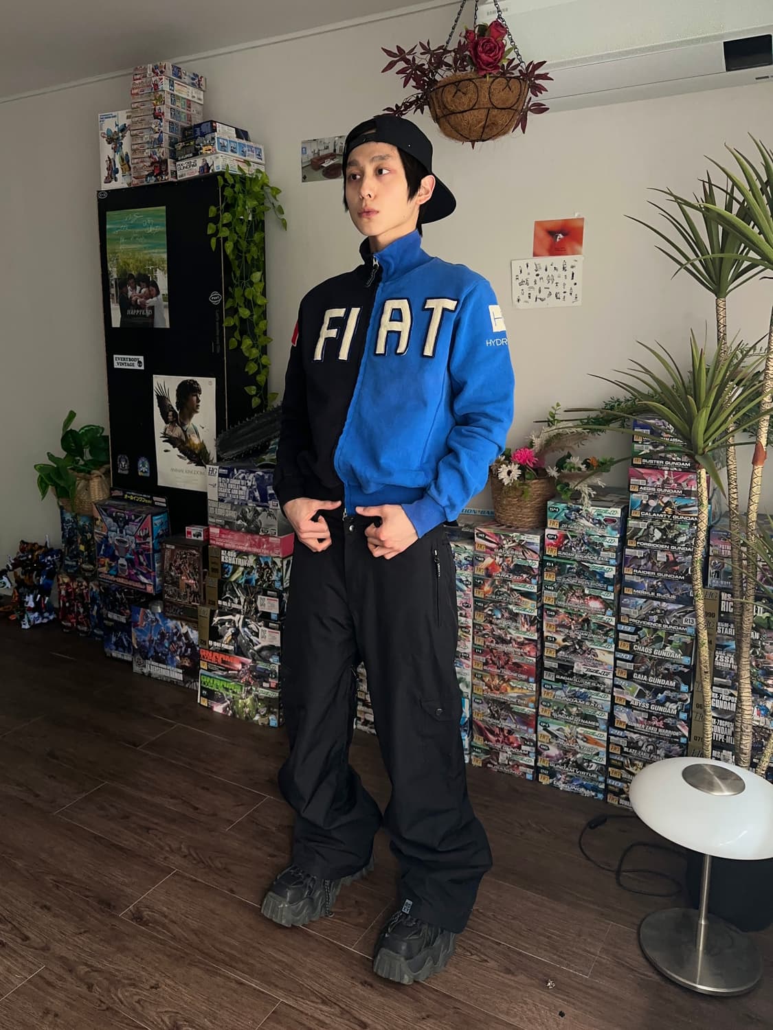 Hydrogen x FIAT 하프앤하프 스웻 집업 상품이미지3