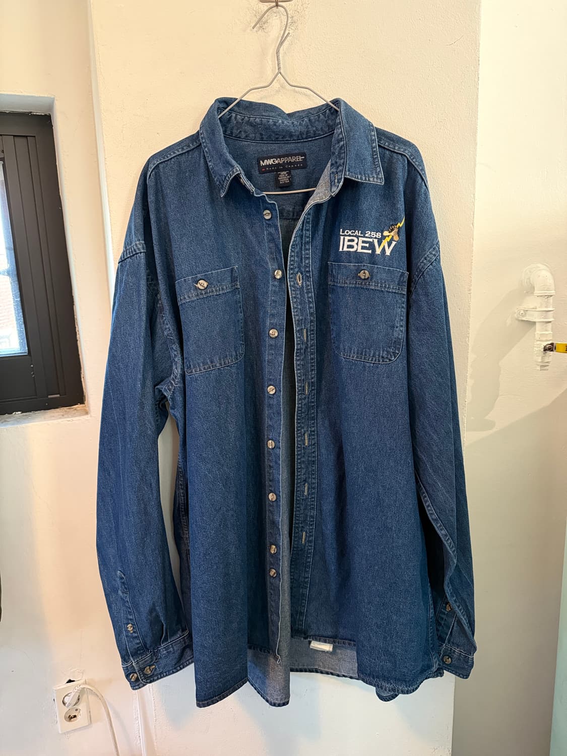 Apparel Canada IBEW Local 25 데님 워크셔츠 xl 상품이미지1