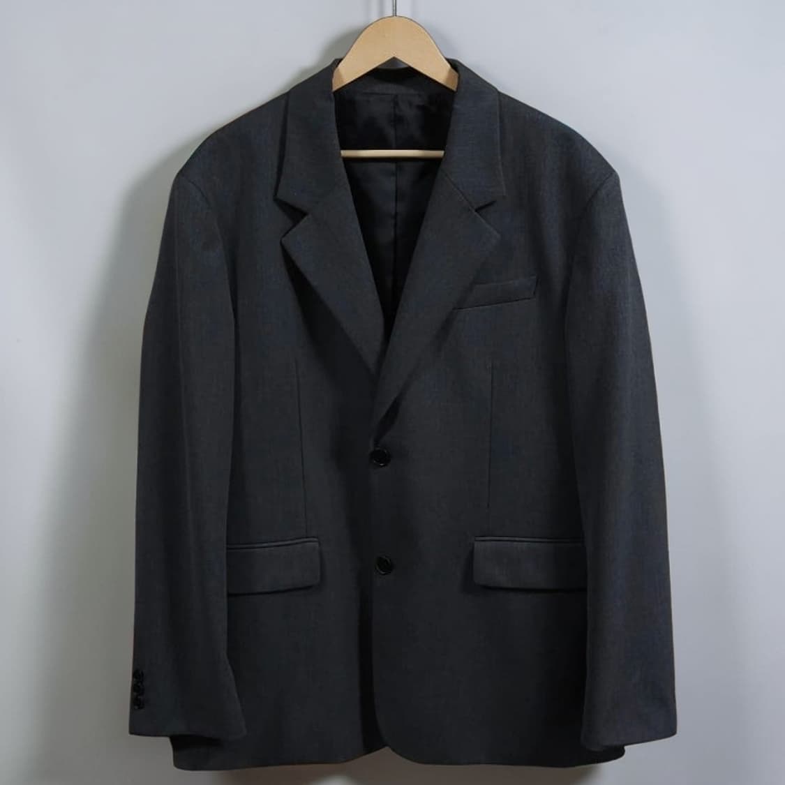 105 TNGT 싱글 블레이저 봄가을 루즈핏 차콜그레이 상품이미지1