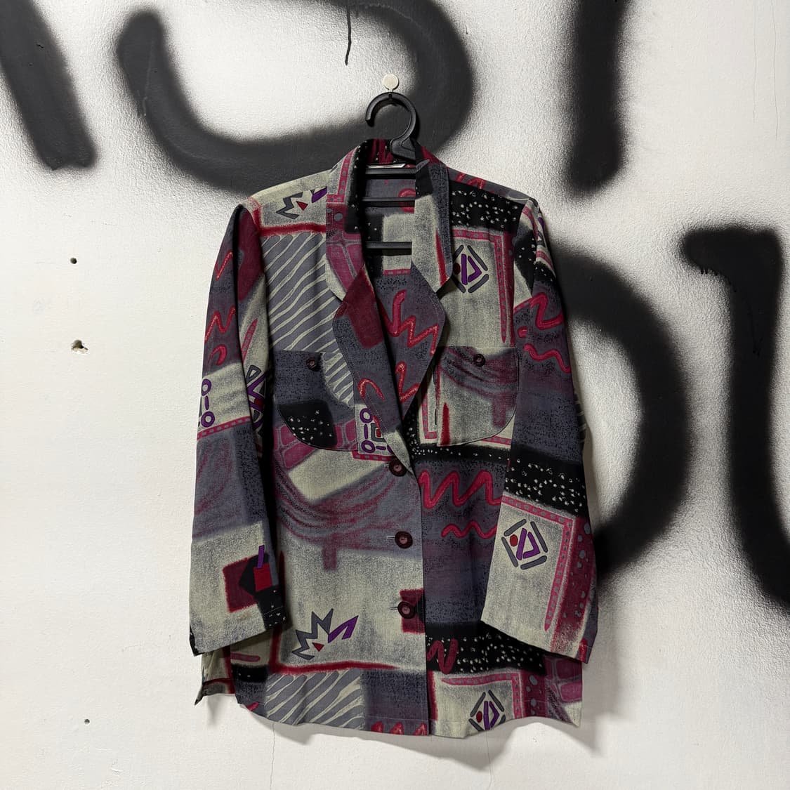 VTG 빈티지 뮤트 톤 멀티 패턴 더블카라 셔츠 자켓 상품이미지1