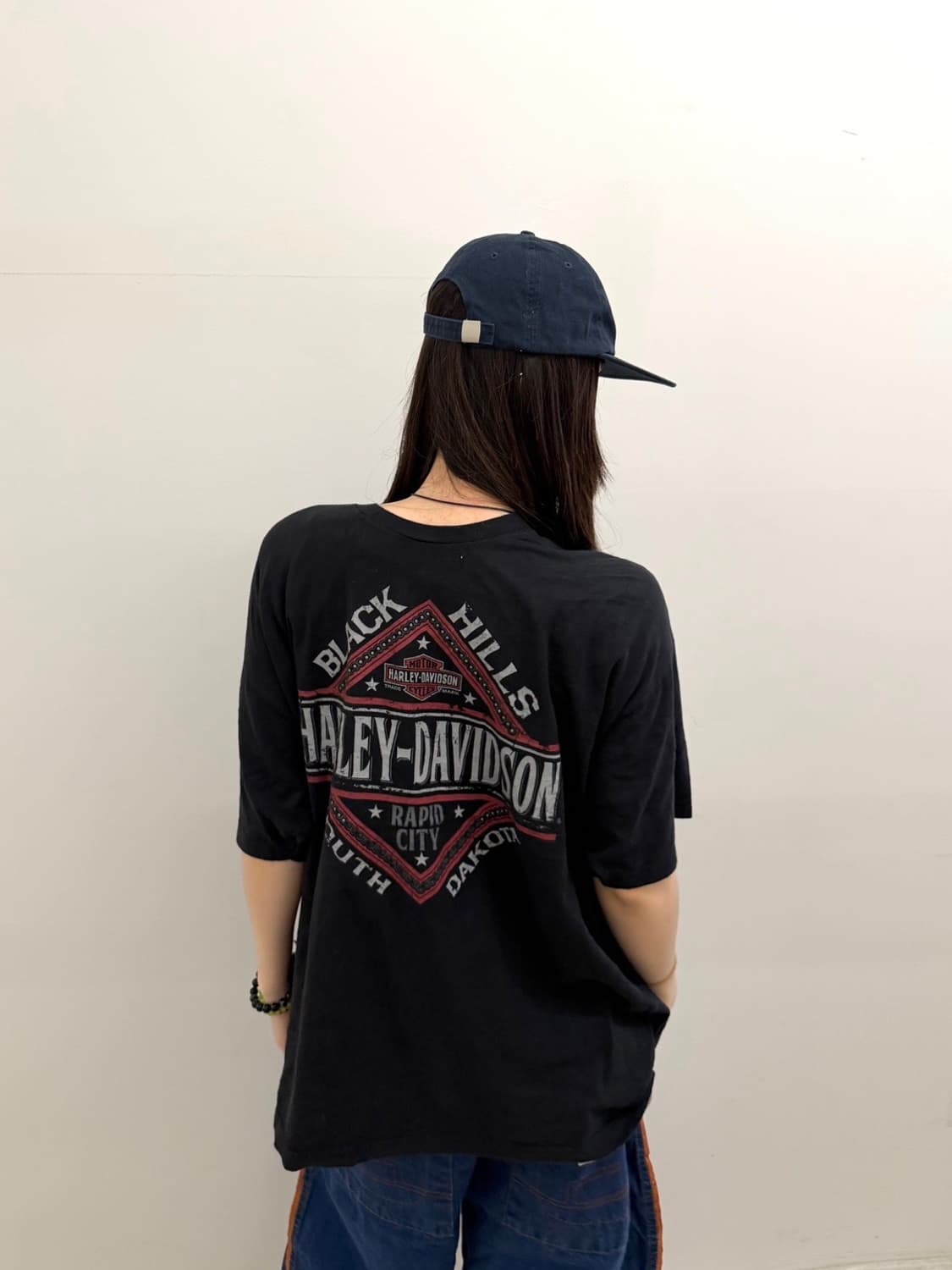 할리데이비슨 백프린팅 반팔 블랙 상품이미지1
