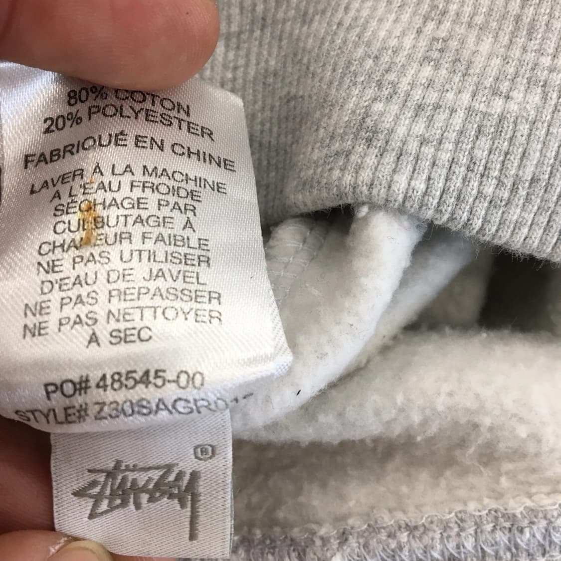 스투시 베이직 맨투맨 S  상품이미지8