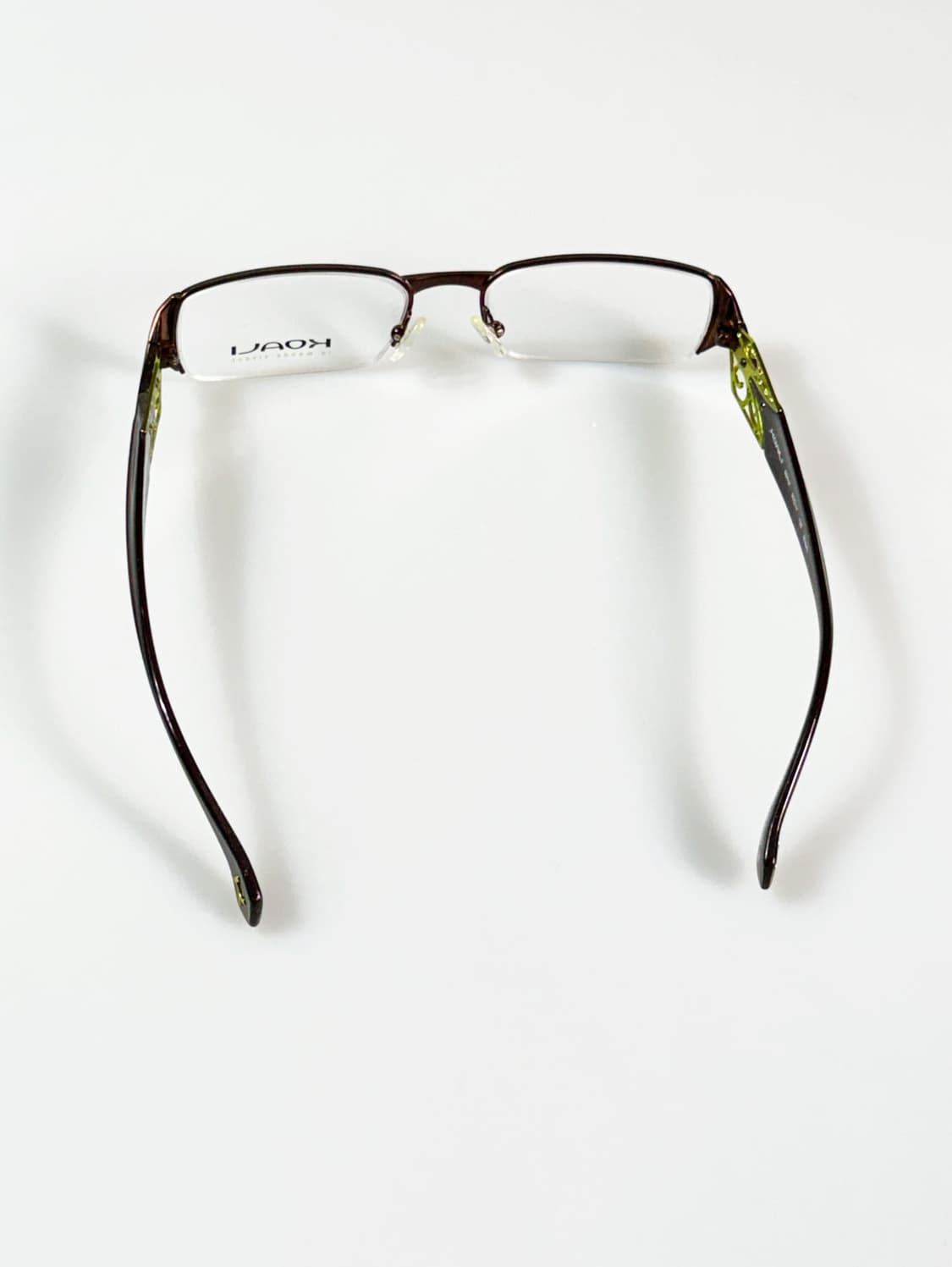 프랑스제 KOALI by MOREL 메탈 반무테 스퀘어 빈티지 안경 상품이미지5