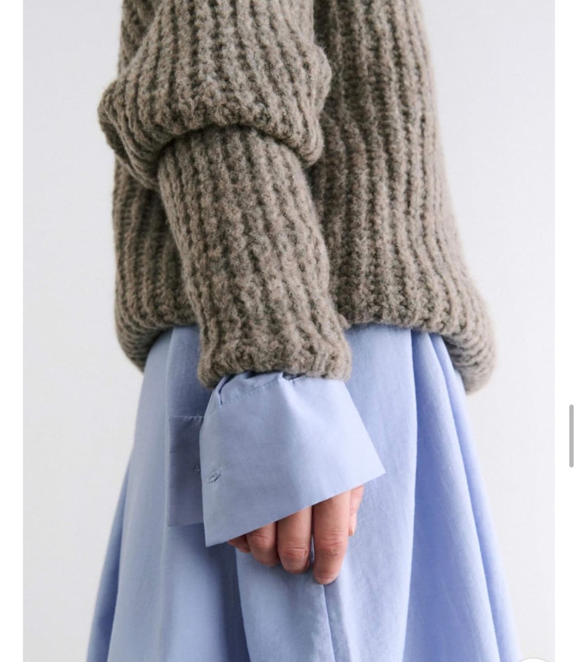 rus Nemoto sweater taupe grey 상품이미지3