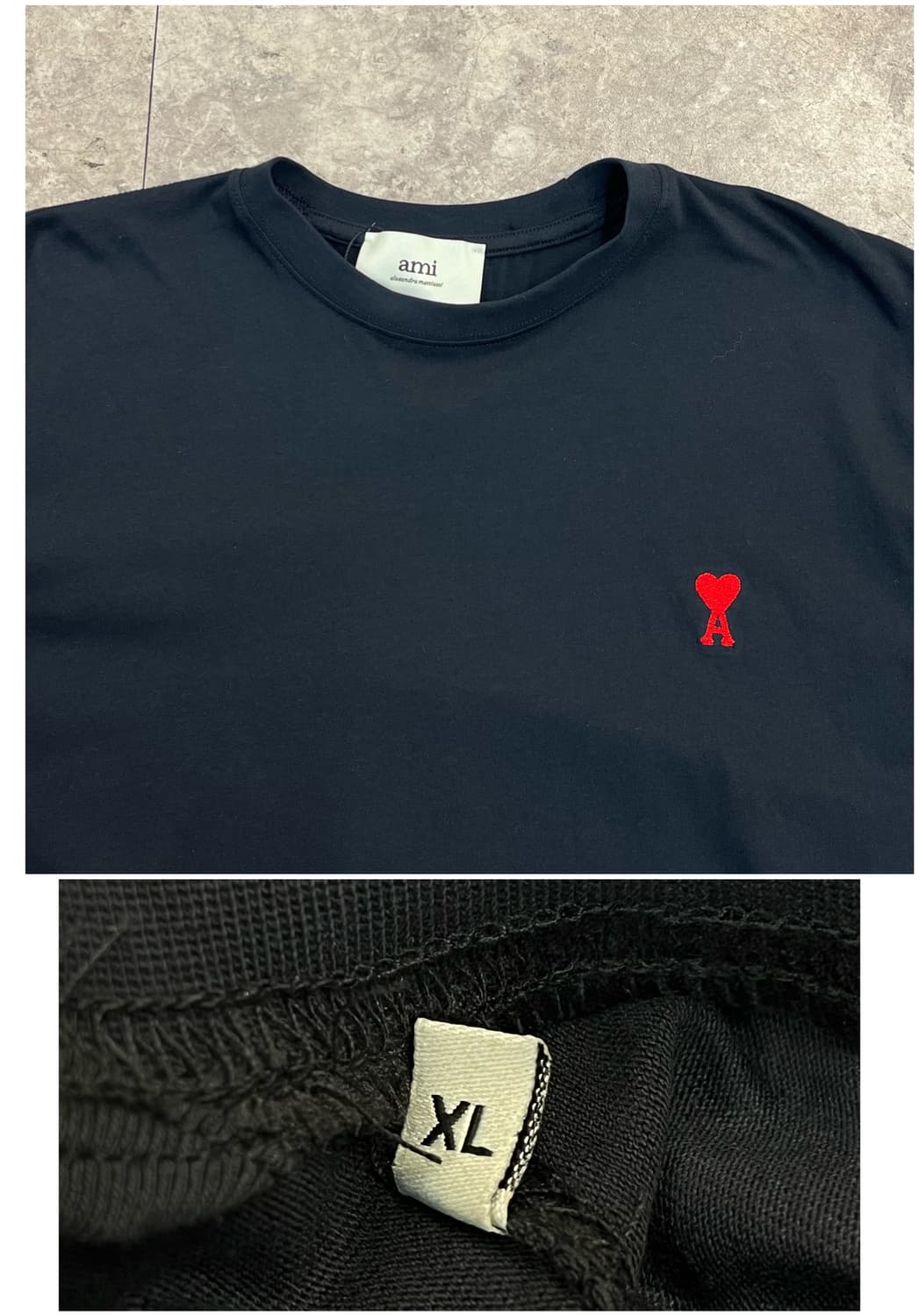 아미 스몰 하트 로고 반팔티 블랙 XL #csz3481 상품이미지3