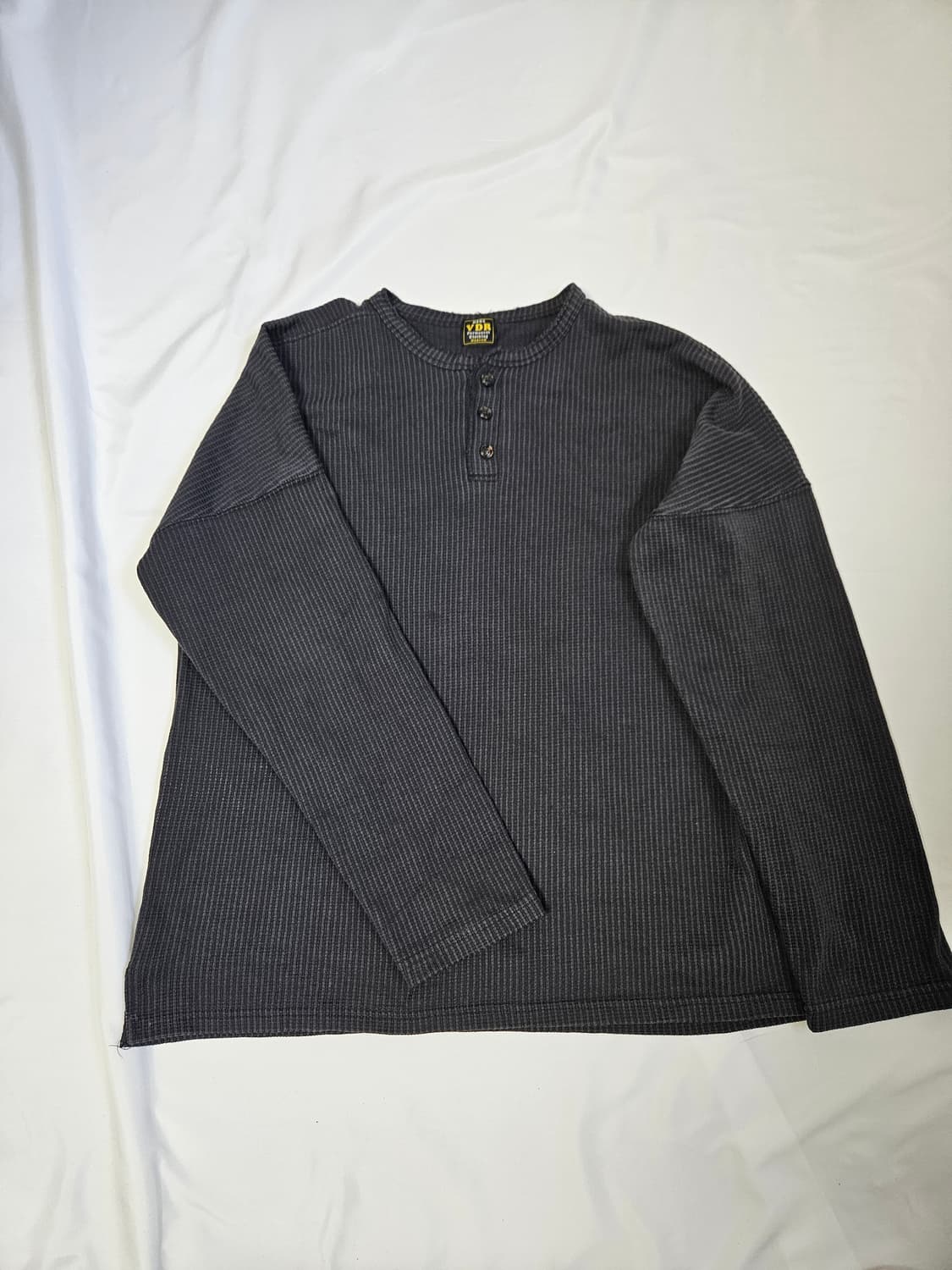 VDR 비디알 헨리넥 코튼 코듀로이체크 긴팔티셔츠 롱슬리브 M 상품이미지1