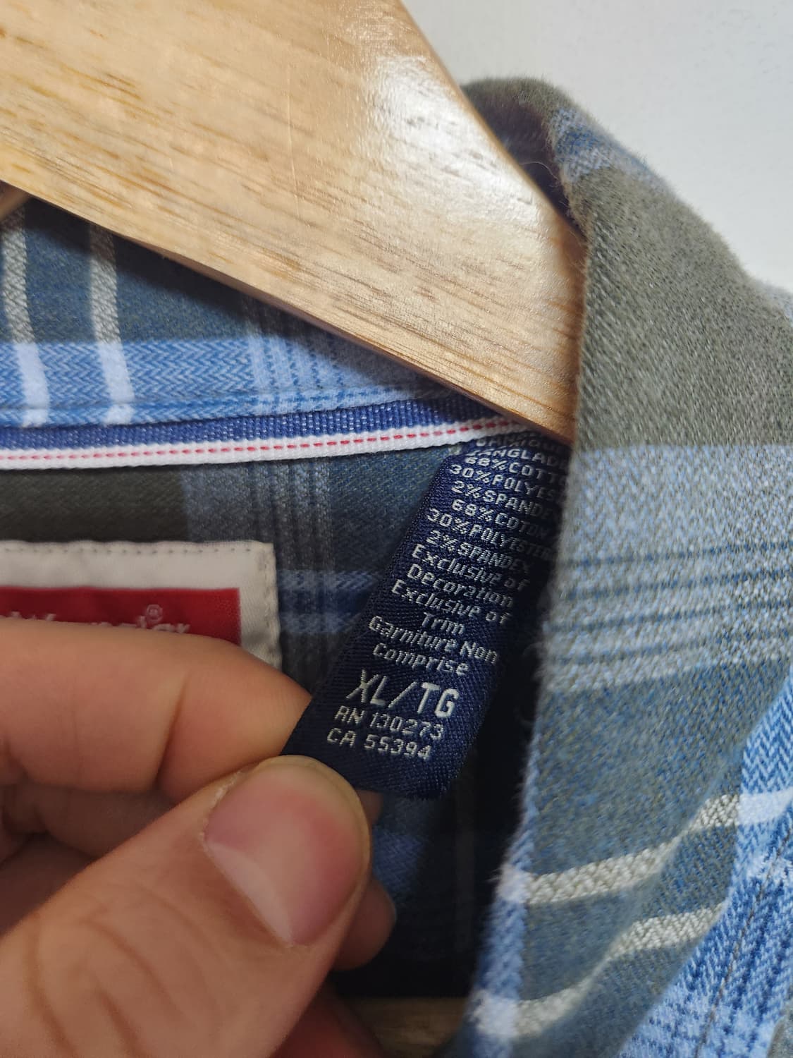 랭글러Wrangler 체크 플란넬 셔츠 XL - S80 상품이미지5