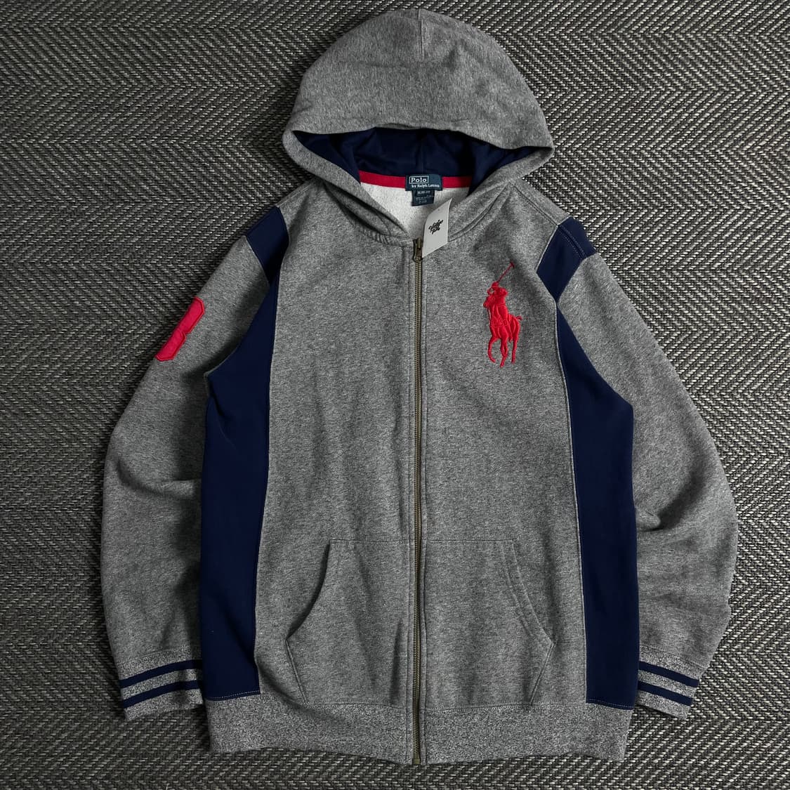 폴로 랄프로렌 빅포니 배색 후드집업o 3469 상품이미지1