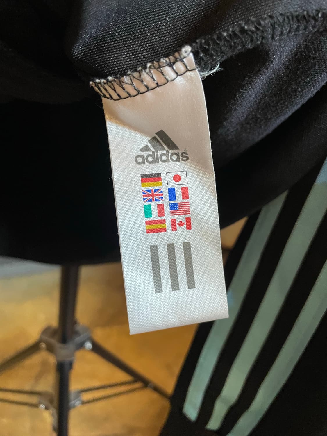 아디다스 블랙/스카이블루 삼선 트랙탑 저지 자켓 상품이미지6