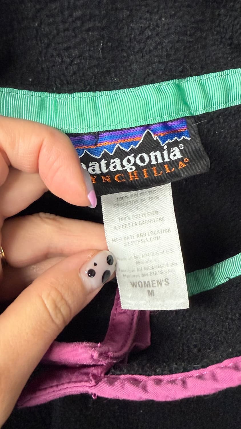 파타고니아 여성 신칠라 블랙 핑크 풀오버 M 상품이미지2
