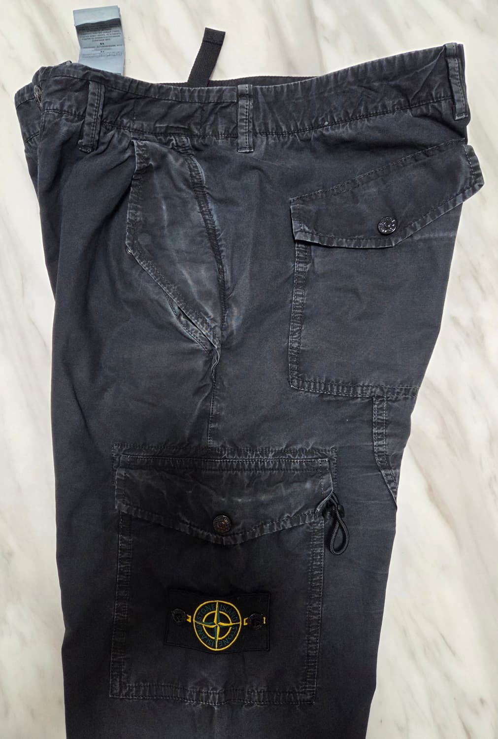 스톤아일랜드 가먼트다잉 크롭 카고 조거팬츠 상품이미지5