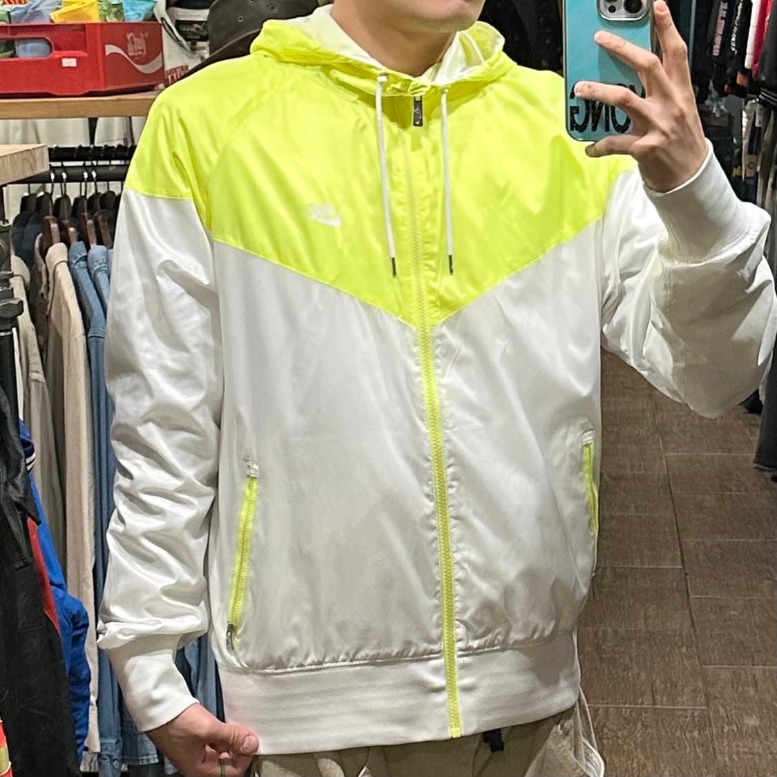 [HI] 나이키 바람막이 네온화이트 상품이미지4