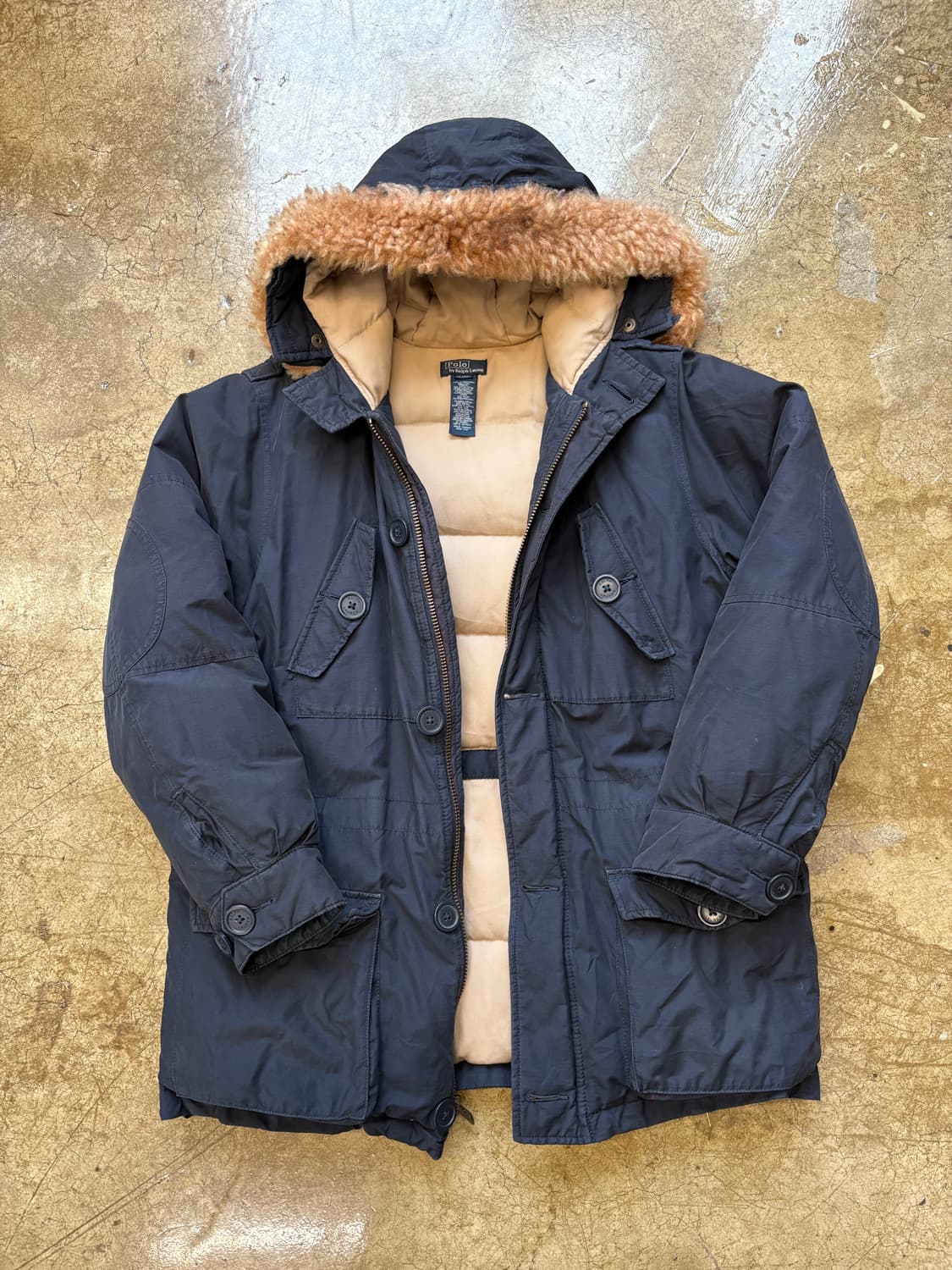 00s Polo Ralph Lauren 퍼 트리밍 헤비 다운 파카 상품이미지2