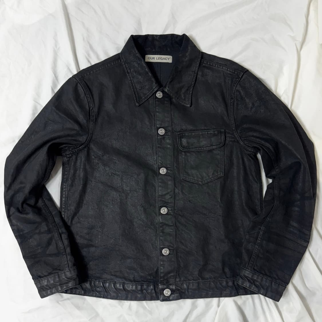 46/아워레가시 리버스 자켓 왁스드 블랙 데님 상품이미지1