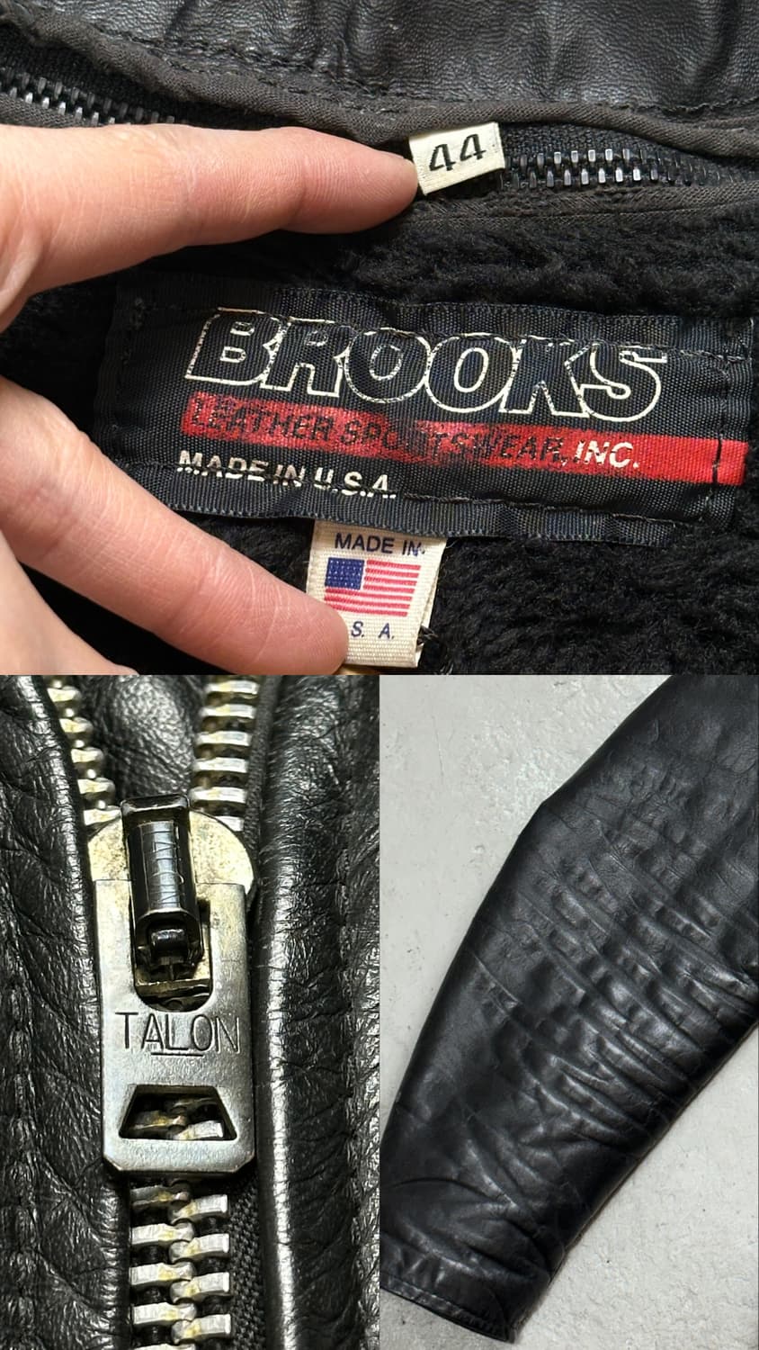 80's 빈티지 브룩스레더 카페레이서 자켓 빈티지 레더 자켓 상품이미지9