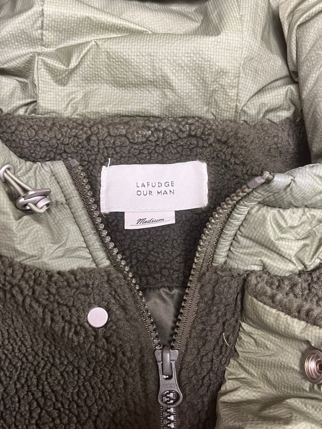 [M] 라퍼지스토어 그린 후드 플리스 자켓 상품이미지3