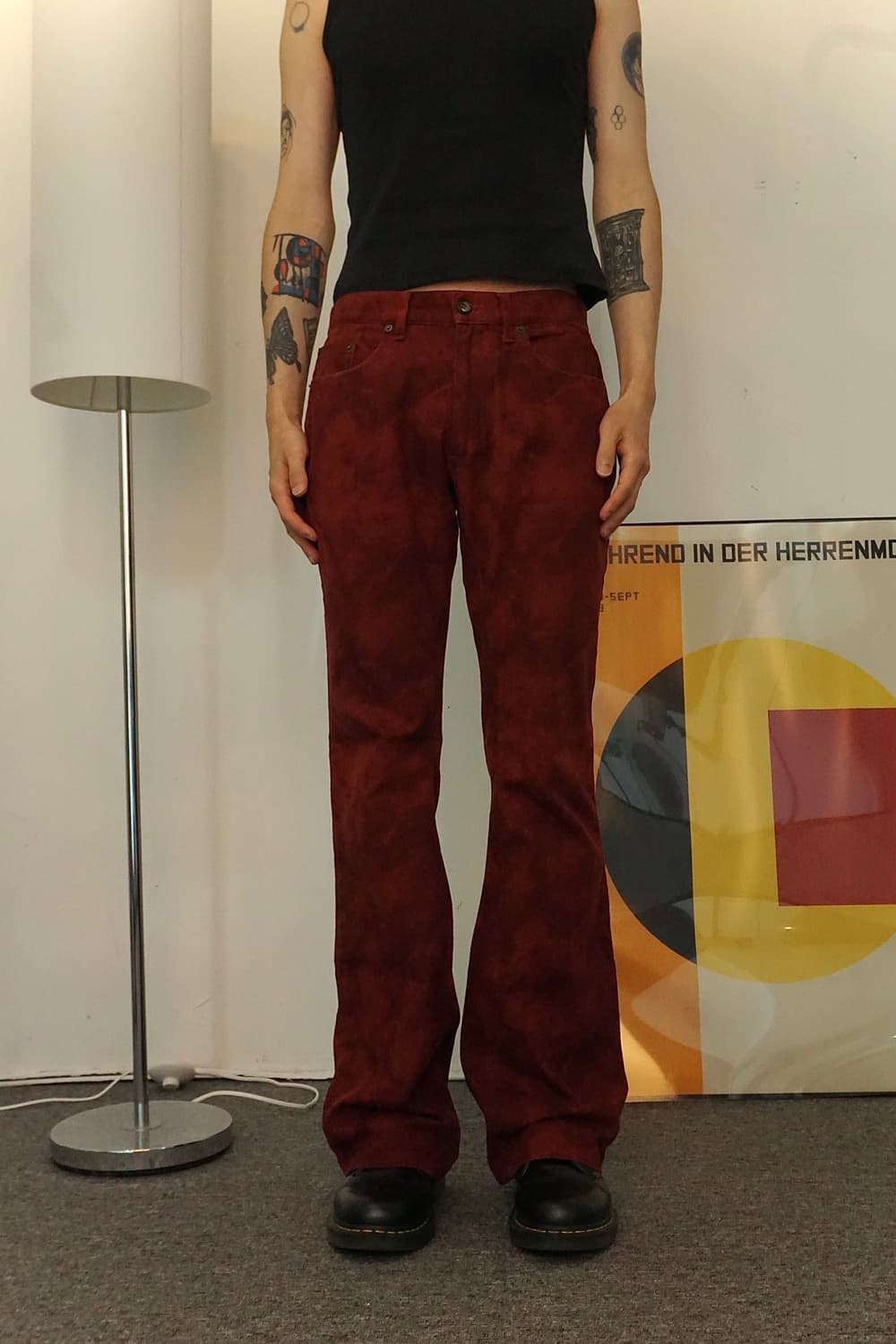 Y2K Vintage Red Flare Jeans 상품이미지4