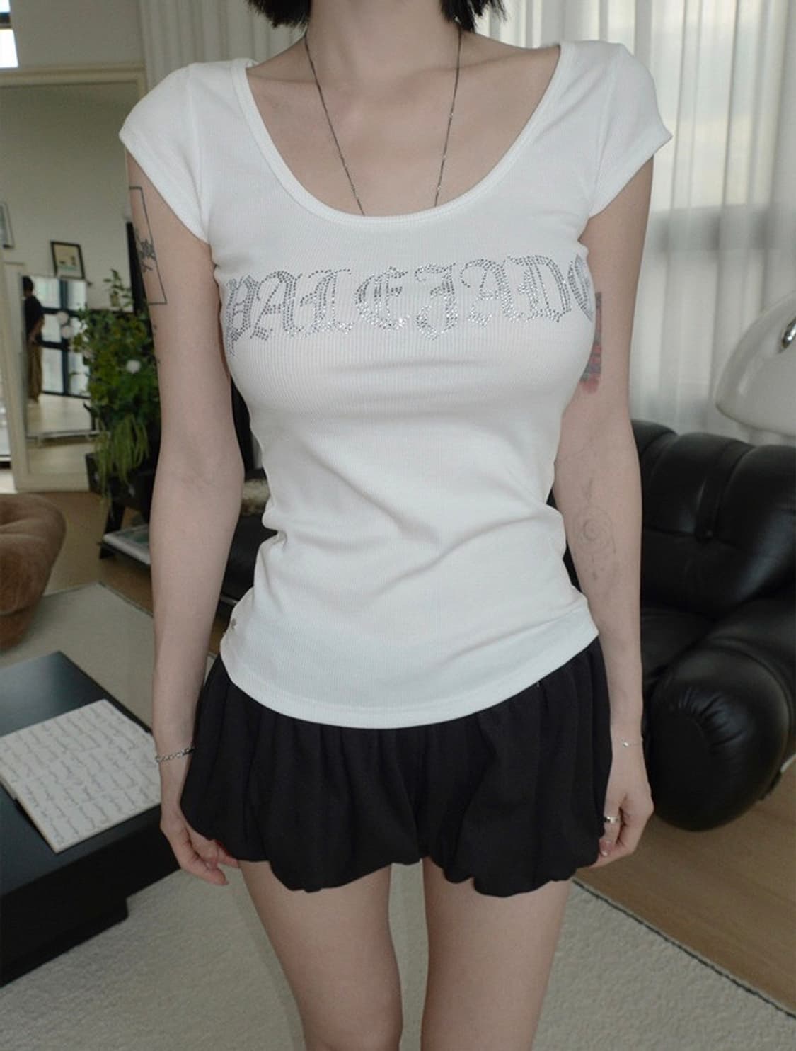 택달린 새상품) 페일제이드 Retro Cubic Cap Sleeve T 상품이미지10