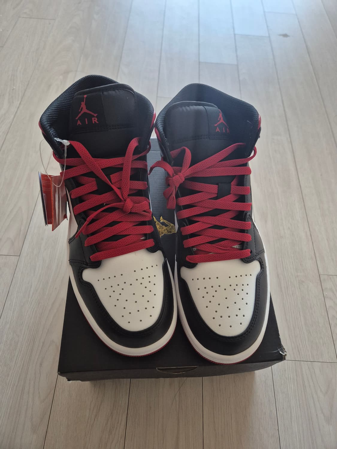 조던1 미드 화이트 짐레드 상품이미지2