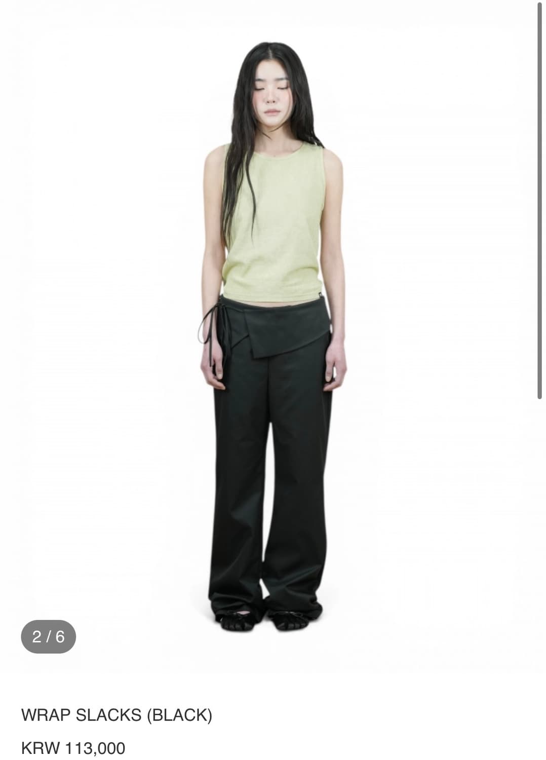 Earthjigu 어스지구 WRAP SLACKS (BLACK) 1 상품이미지1