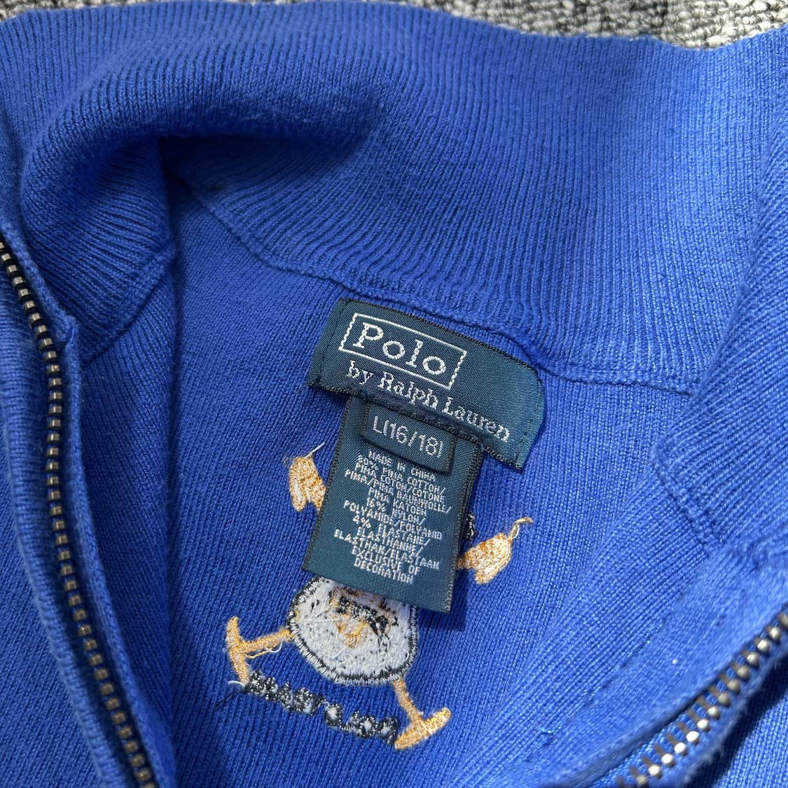 폴로 랄프로렌 블루 럭비 하프집업 니트 상품이미지8