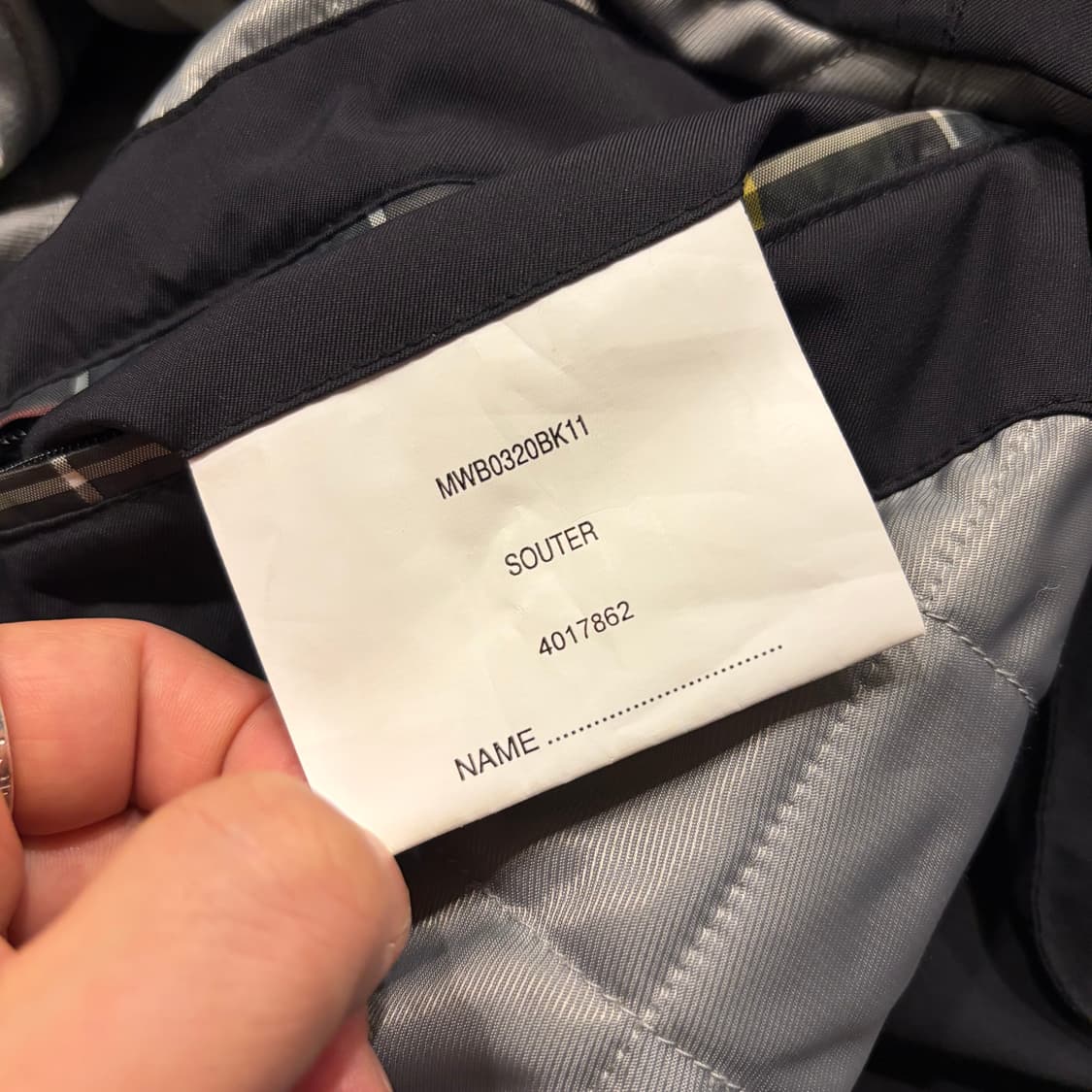 [S] 바버 고어텍스 블랙 바람막이 자켓 코트 C268 상품이미지9