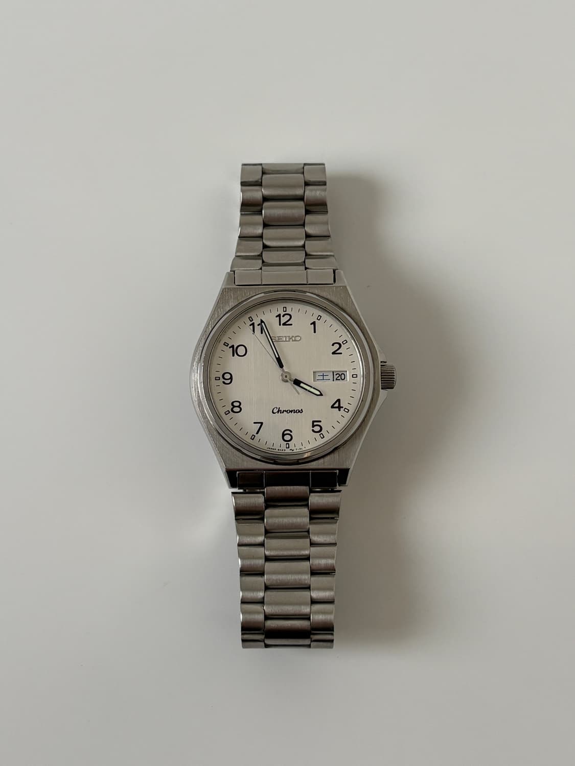 1980s Chronos Arabic Index Silver Quartz 상품이미지1