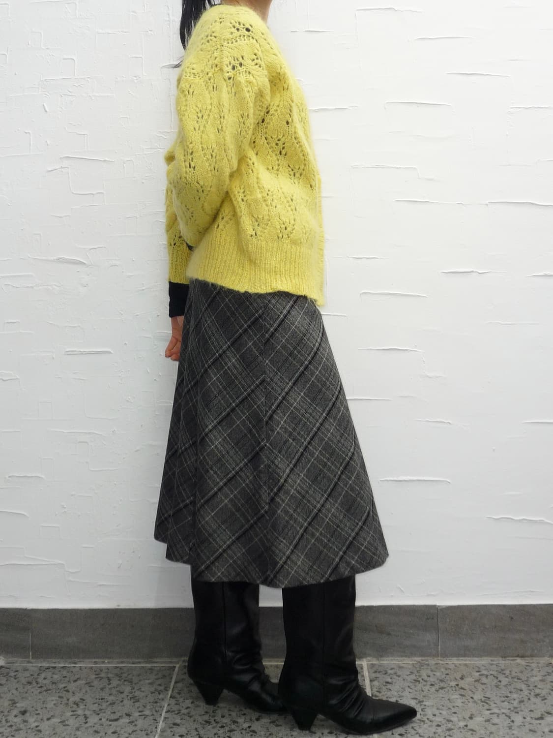 Yellow knitted cardigan 상품이미지3