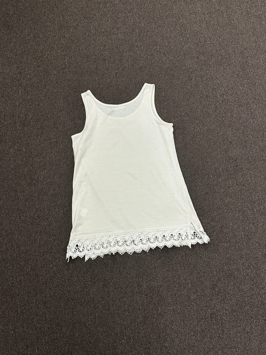 M)Japanese vintage 여성 레이스 디테일 아이보리 나시 상품이미지5