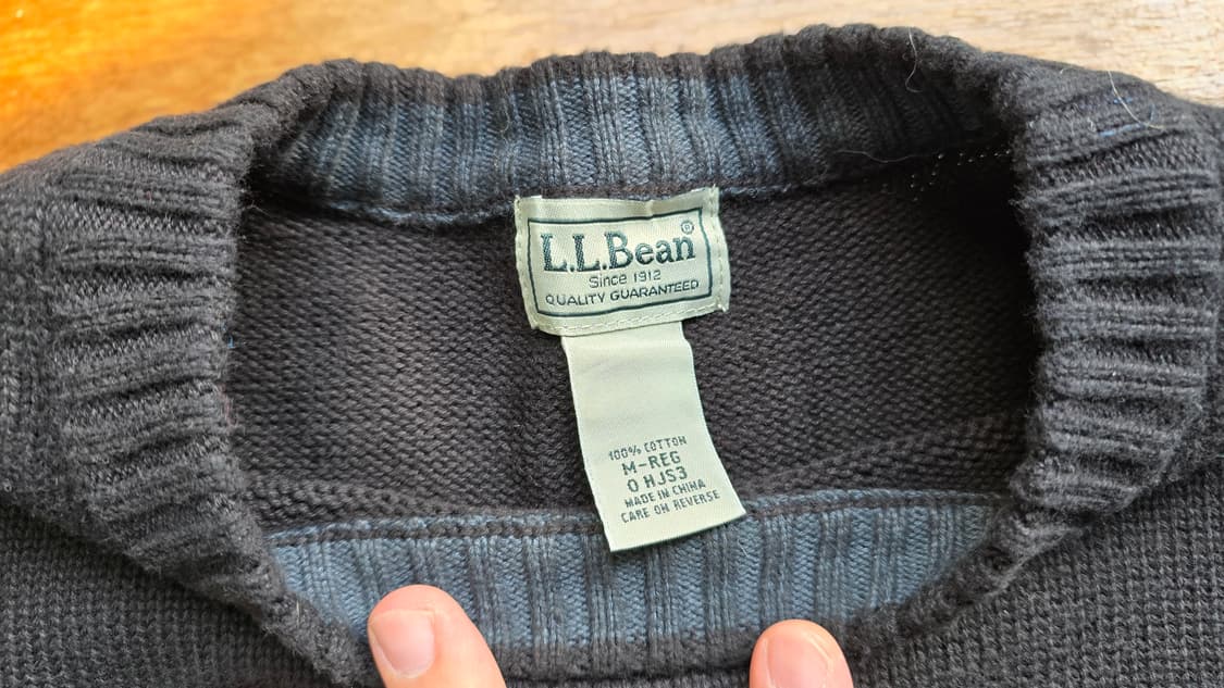 L.L.Bean 엘엘빈 블랙 니트 M 일본 발매 상품이미지2