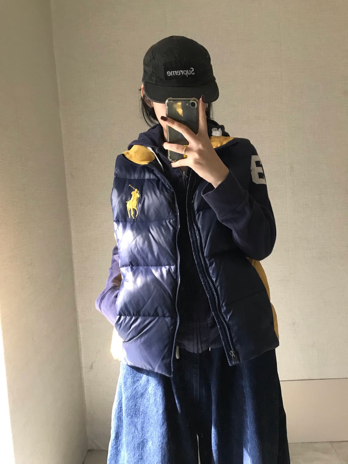 폴로 네이비 빅포니 조끼패딩 상품이미지3