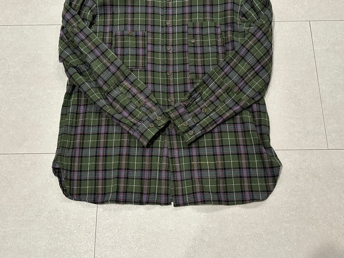 [L] 더레스큐 플란넬 테디 셔츠 올리브 믹스 상품이미지4