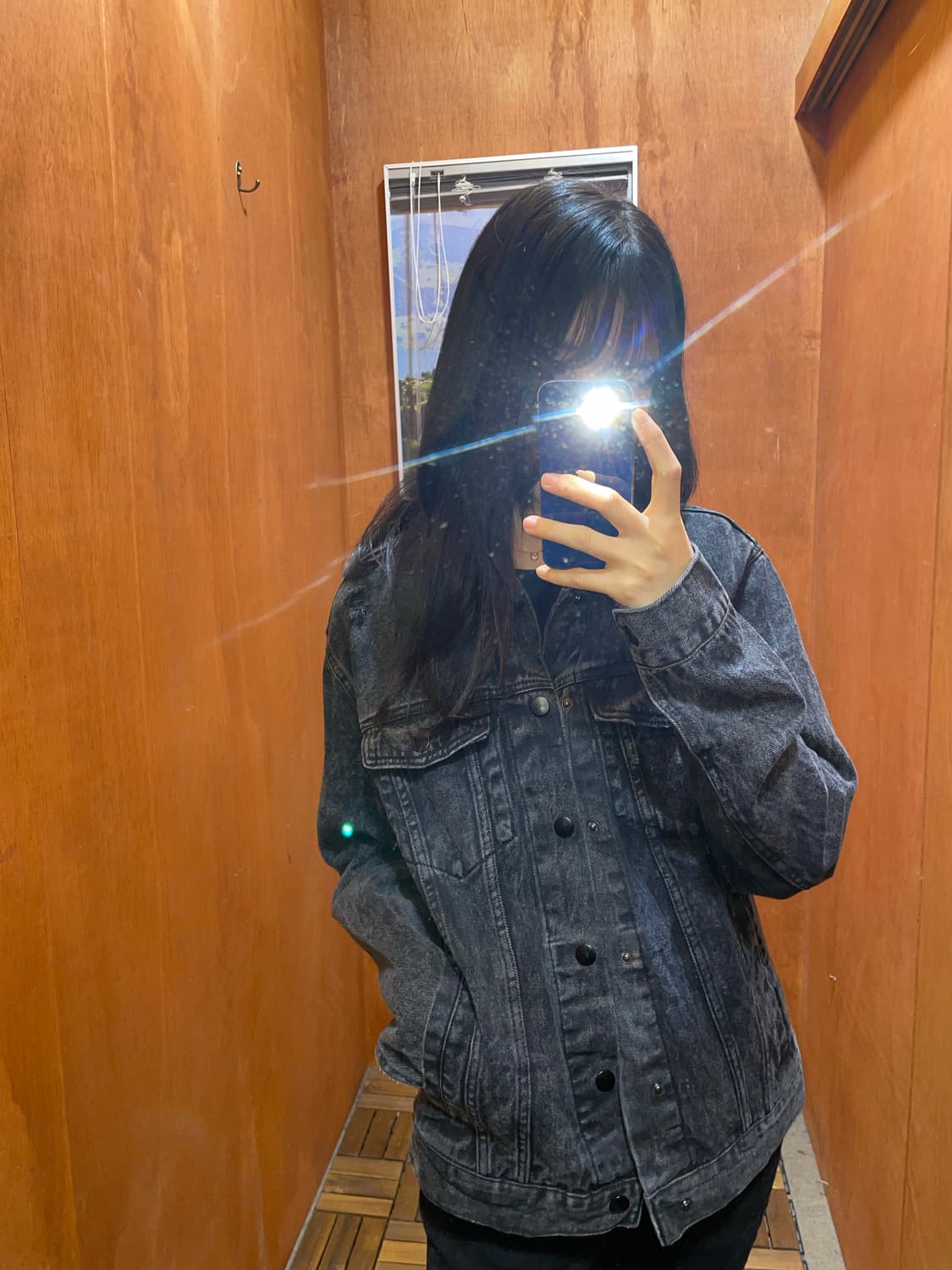 (M) Forever 21 빈티지 블랙 데님 자켓 상품이미지1