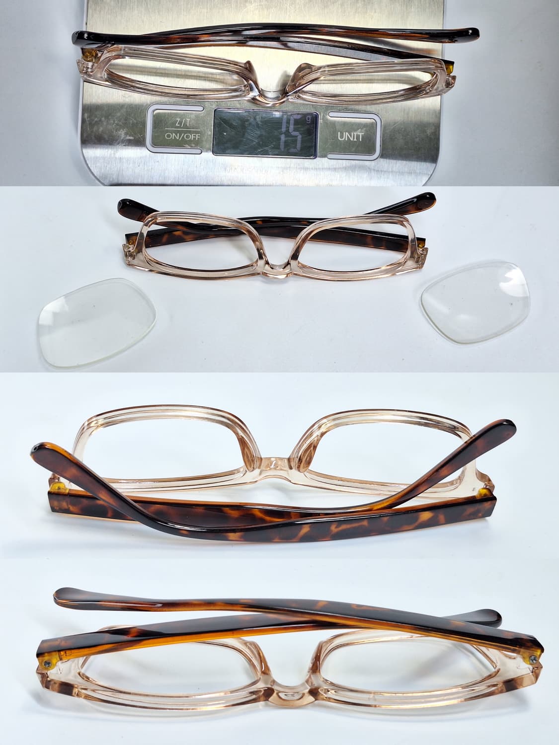 투명 호피 스퀘어 안경테 일본 수입 y2k 패션 아이웨어 클래식 레트로  상품이미지9