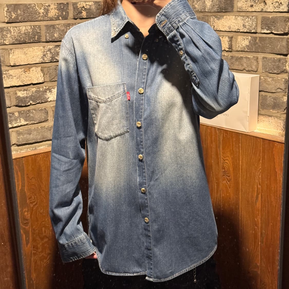 S) 리바이스 청 데님 버튼다운 셔츠 상품이미지8