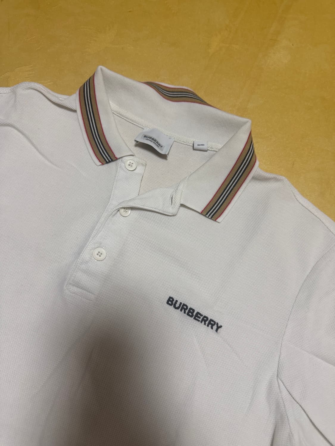 Burberry 버버리 카라체크 자수 반팔 티셔츠 M 상품이미지2