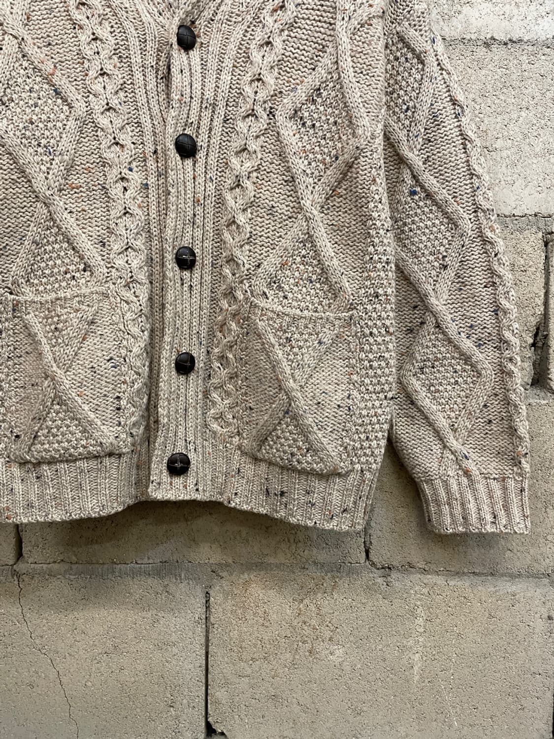 빈티지 아란 크래트 숄 카라 케이블 가디건  상품이미지7