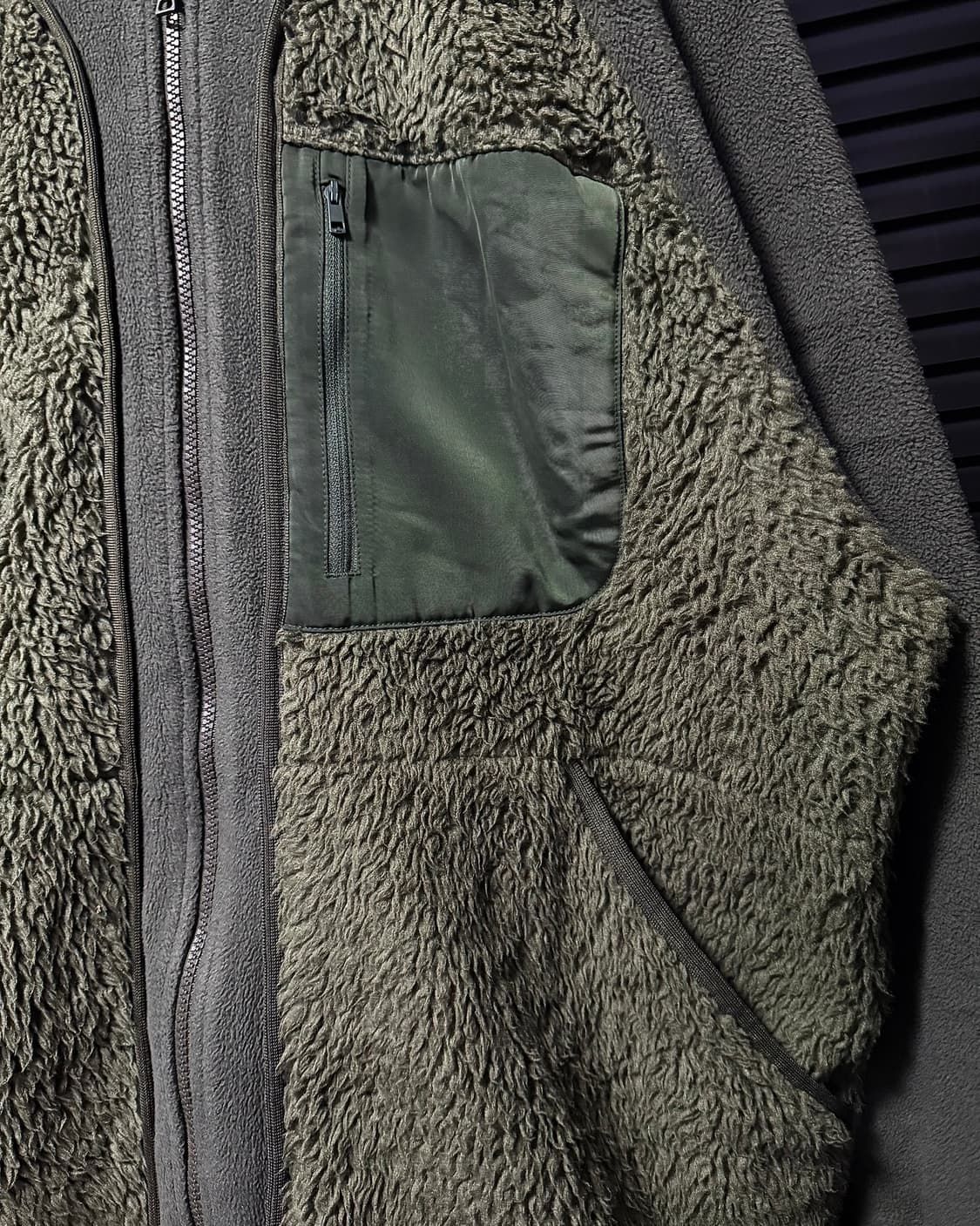 유니클로 화이트 마운티니어링 후리스 플리스 카키 밀리터리 2XL XXL 상품이미지5