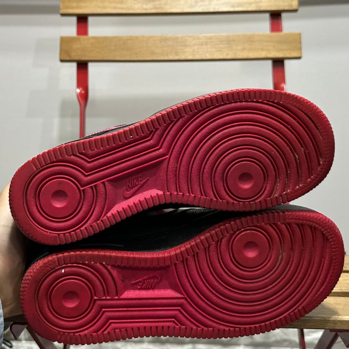 235) 나이키 운동화 여성 여자 신발 에어포스1 블랙/핑크 상품이미지6