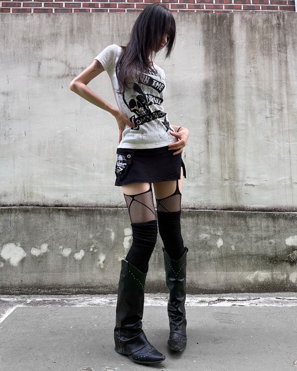 Punk Utility Pocket Mini Skirt 상품이미지4