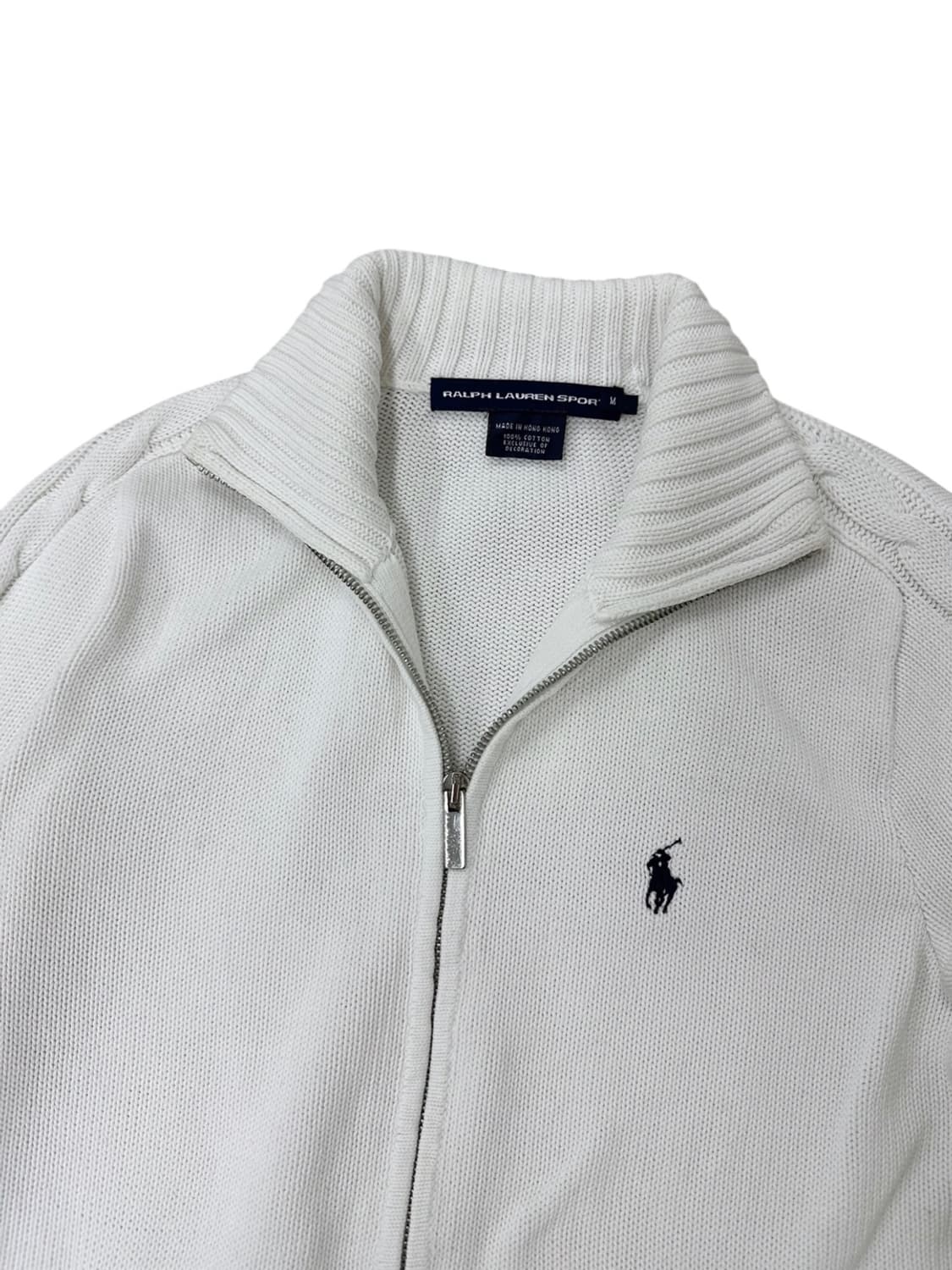 폴로 니트집업 화이트 (여성M) 상품이미지2