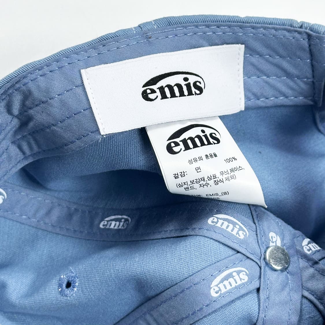 이미스 이니셜 라이트 블루 볼캡 모자 상품이미지5