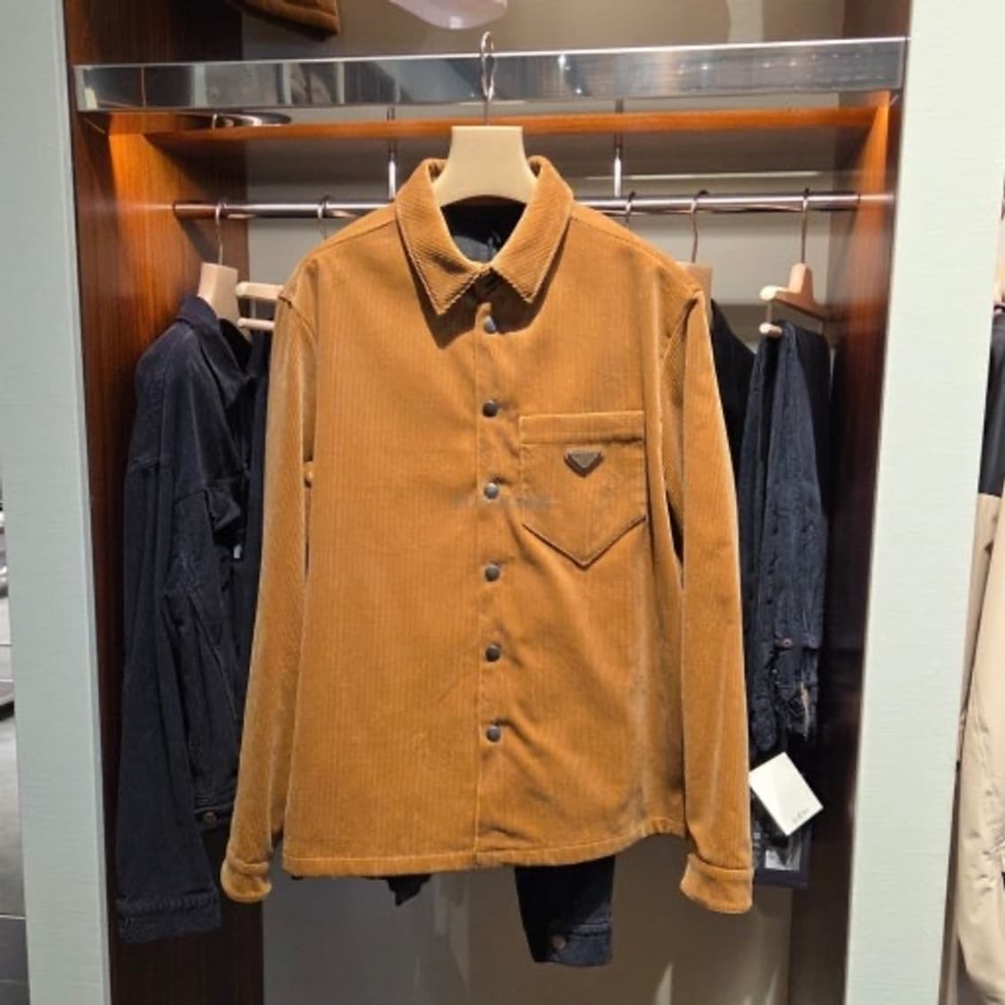 프라다 코듀로이 브라운 셔츠 상품이미지2