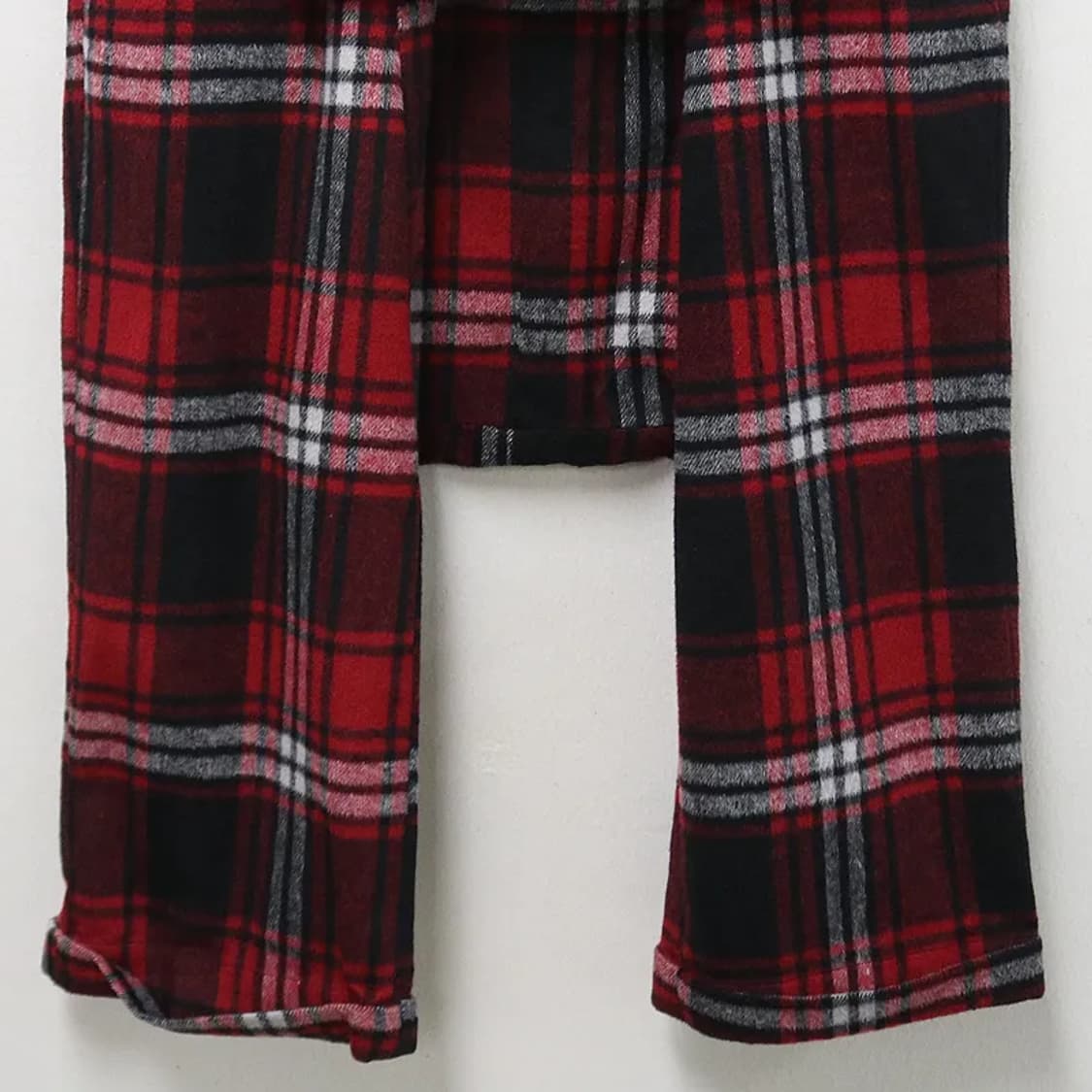 LUCY 레드 체크 유니크 울 혼방 배기 팬츠 61335 상품이미지7